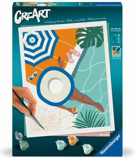 Ravensburger Creart Paint By Numbers Adults Relaxing Moments By Pool