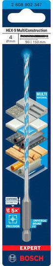 Bosch MultiConstruction Διαμαντοτρύπανο για Ξύλο και Μέταλλο 4mm / 90mm 2608902347