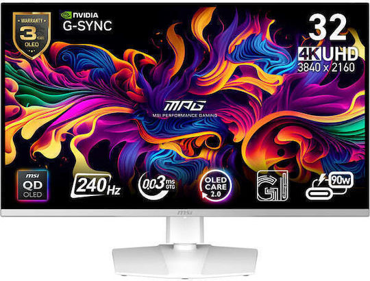 MSI MPG 321URXWDE QD-OLED HDR Monitor 31.5" 4K 3840x2160