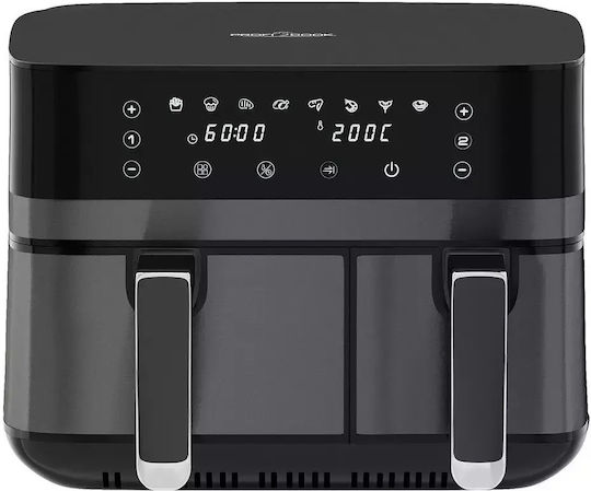 Profi Cook Air Fryer με Διπλό Αποσπώμενο Κάδο 9lt Μαύρο