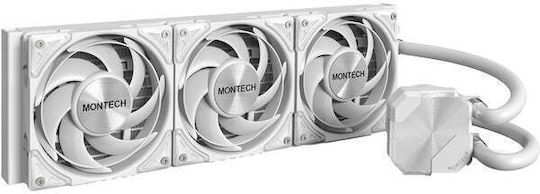 Montech HyperFlow Silent 360 Υδρόψυξη Επεξεργαστή Τριπλού Ανεμιστήρα 120mm για Socket AM5/1700/1200/115x Λευκή