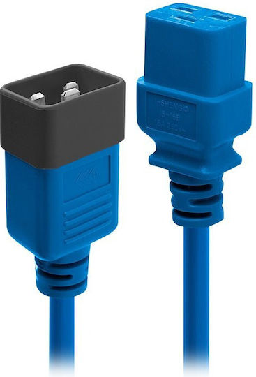 Lindy IEC C19 - IEC C20 Cable 2m Μπλε 30121