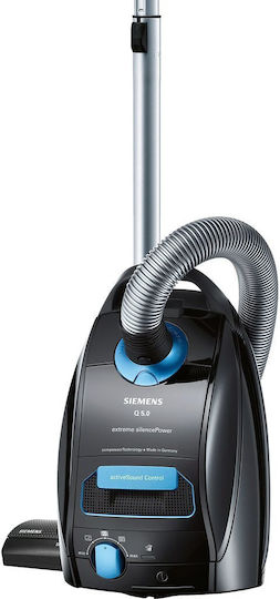 Siemens Q5.0 Extreme Silencepower Ηλεκτρική Σκούπα 850W με Σακούλα 4.5lt Μαύρη