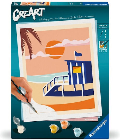 Ravensburger Creart Paint By Numbers Adults Beach Cabin
