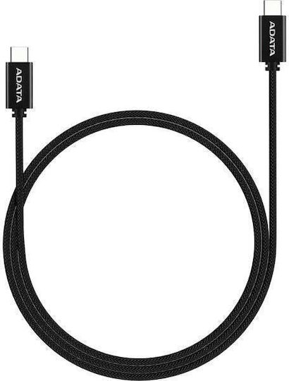 Adata USB 2.0 Cable USB-C male - USB-C 100W Μαύρο 2m CACC-200PN-BK