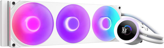 NZXT Kraken Plus (v2) Υδρόψυξη Επεξεργαστή Τριπλού Ανεμιστήρα 120mm για Socket AM4/AM5/1700/1200/115x με RGB Φωτισμό Λευκή