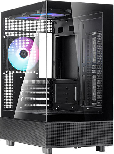 Silverstone Lucid 04 Micro Tower Κουτί Υπολογιστή με Πλαϊνό Παράθυρο Μαύρο