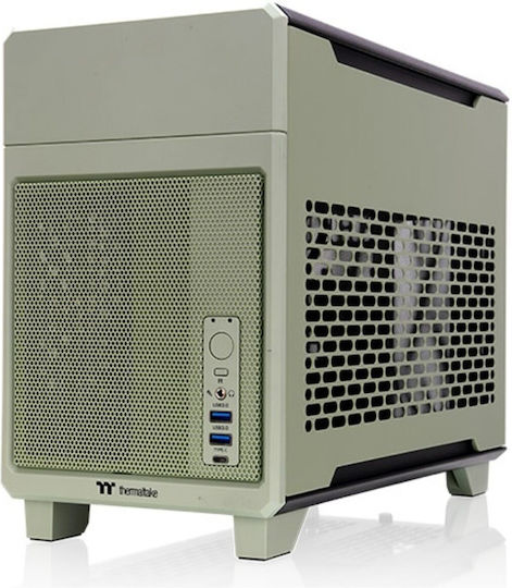 Thermaltake TR100 Mini Tower Κουτί Υπολογιστή Verde Green
