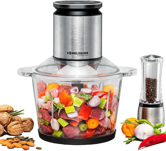 Rommelsbacher MZ 800 Πολυκόπτης Multi 800W με Δοχείο 2.7lt Inox