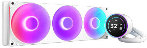 NZXT Kraken Elite 420 RGB Υδρόψυξη Επεξεργαστή Τριπλού Ανεμιστήρα 120mm για Socket AM4/AM5/1700/1200/115x Λευκή
