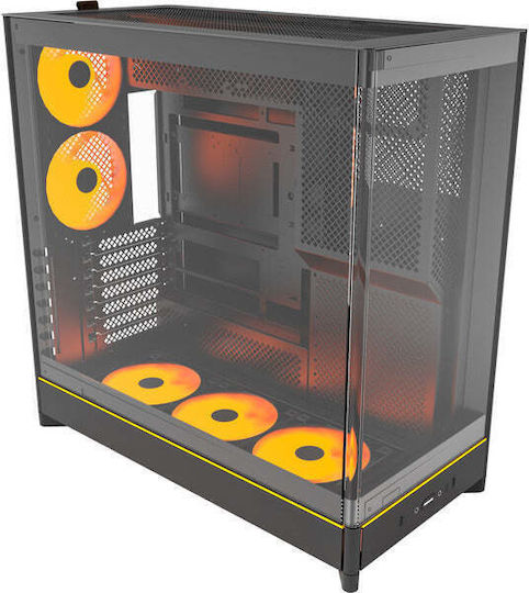 Montech HS02 PRO Gaming Midi Tower Κουτί Υπολογιστή με RGB Φωτισμό Μαύρο