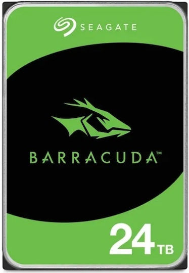 Seagate BarraCuda 24TB HDD Σκληρός Δίσκος 3.5" SATA III 7200rpm με 512MB Cache για Desktop ST24000DM001