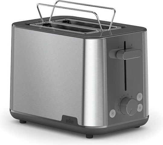 Braun Ht 1510 0X23010049 Φρυγανιέρα 2 Θέσεων 900W Γκρι