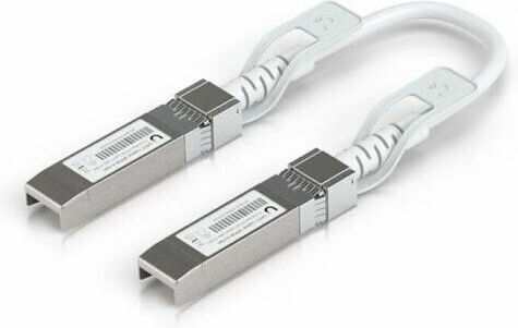 Ubiquiti Καλώδιο Οπτικής Ίνας SFP+ 0.15m Λευκό 1τμχ UACC-UPLINK-SFP28-0.15M