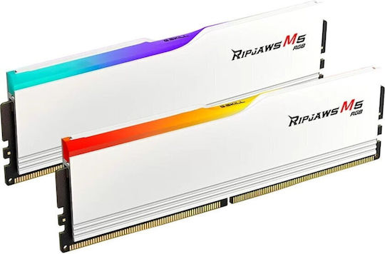 G.Skill Ripjaws M5 DDR5 32GB RAM με 2x16GB Modules και Ταχύτητα 6000 για Desktop F5-6000J2836G16GX2-RM5RW