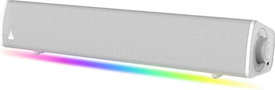 Creative Sound Blaster GS3 Ασύρματα Ηχεία Υπολογιστή 2.0 με RGB Φωτισμό και Bluetooth Ισχύος 24W σε Λευκό Χρώμα