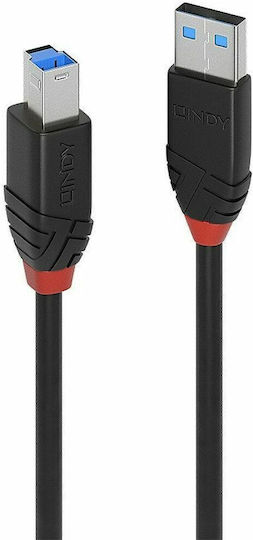 Lindy USB 2.0 Cable USB-A male - USB-B male Μαύρο 10m 43227