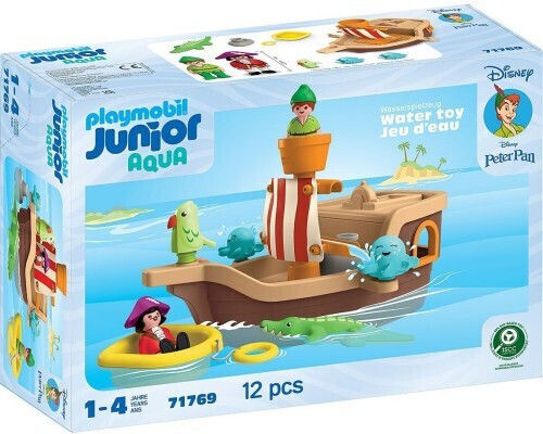 Playmobil Junior Ο Πίτερ Παν και το Πειρατικό Πλοίο του Κάπτεν Χουκ για 1-4 ετών 71769