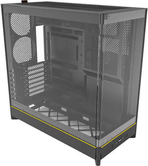 Montech HS02 Gaming Midi Tower Κουτί Υπολογιστή με Πλαϊνό Παράθυρο Μαύρο