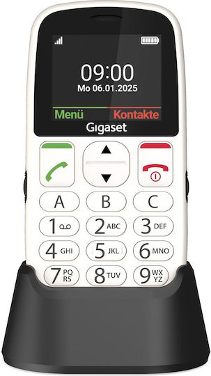 Gigaset GL395 Dual SIM Κινητό με Μεγάλα Κουμπιά Λευκό