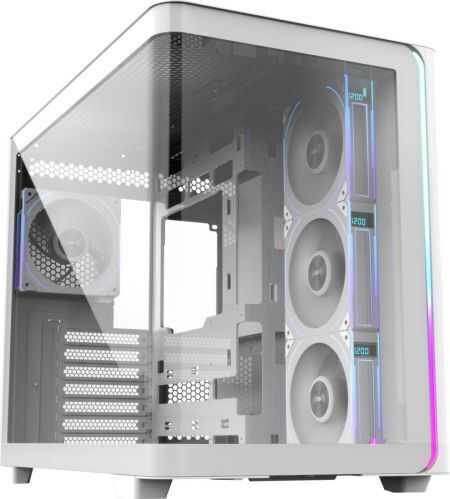 FSP/Fortron M580 Plus Gaming Midi Tower Κουτί Υπολογιστή με Πλαϊνό Παράθυρο και RGB Φωτισμό Λευκό