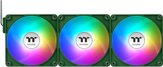 Thermaltake CT140 EX Case Fan με ARGB Φωτισμό 3τμχ Πράσινο