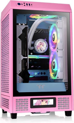 Thermaltake The Tower 600 Gaming Midi Tower Κουτί Υπολογιστή με Πλαϊνό Παράθυρο Bubble Pink