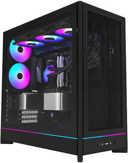 Montech HS01 PRO Gaming Midi Tower Κουτί Υπολογιστή με RGB Φωτισμό Μαύρο