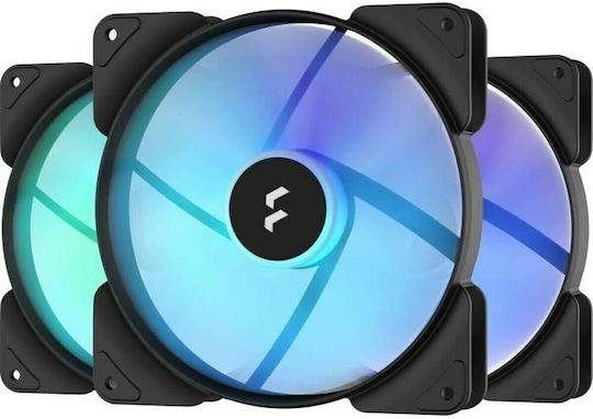 Fractal Design Aspect 14 RGB Black Frame Case Fan 140mm με Σύνδεση 4-Pin PWM 3τμχ