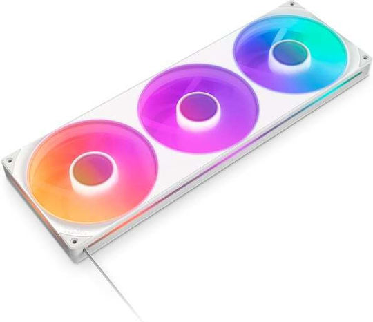 NZXT F420 RGB Case Fan 140mm με Σύνδεση 4-Pin PWM Λευκό
