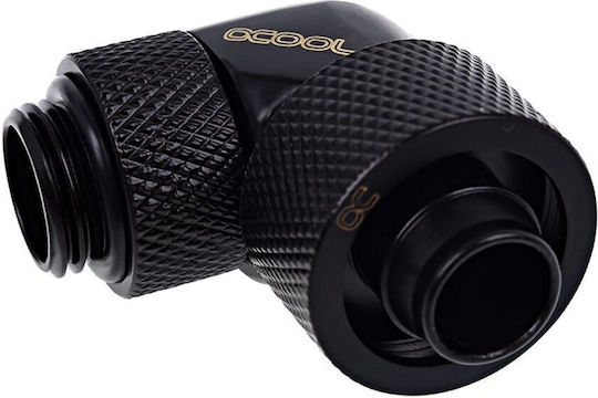 Alphacool Icicle 16 / 10mm Screw-on Spout 90 Degrees Rotatable G1 / 4 Fittings Μαύρο 17236