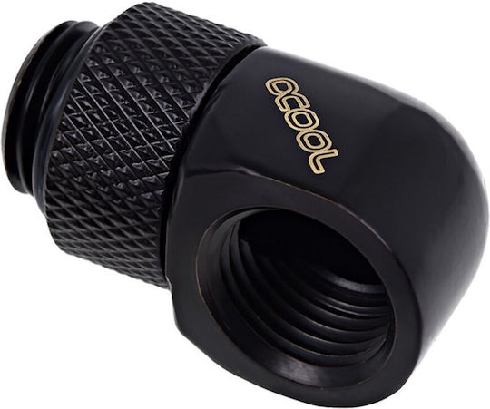 Alphacool Icicle L-connector Rotatable G1 / 4 AG on G1 / 4 IG Fittings Μαύρο 17248