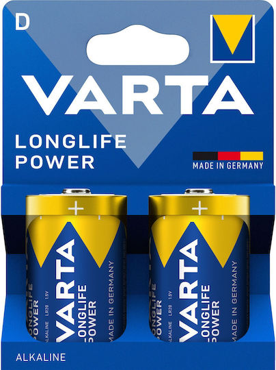 Varta Longlife Power Αλκαλικές Μπαταρίες D 1.5V 2τμχ 04920121422