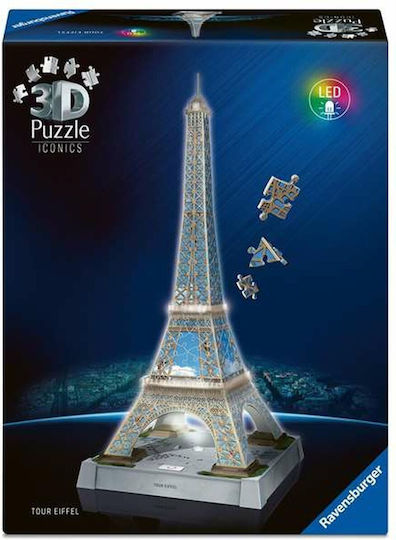 Παιδικό Puzzle 3D Iconics Πύργος του Άιφελ Night Edition 216pcs Ravensburger
