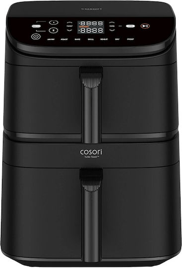 Cosori Turbo Tower Air Fryer με Διπλό Αποσπώμενο Κάδο 10.8lt Μαύρο