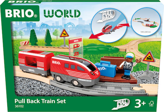 Brio Toys Σετ με Τρενάκι για 3+ Ετών Pull Back 36102