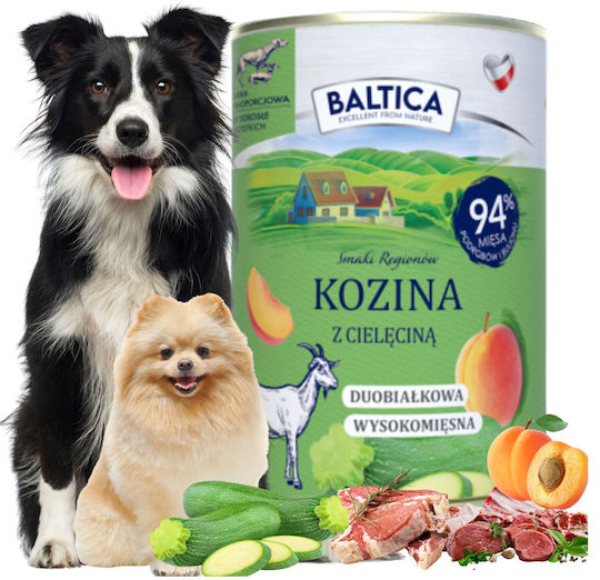 Baltica Υγρή Τροφή Σκύλων Διαίτης με Κρέας, Μοσχάρι, Κολοκυθάκι και Συκώτι χωρίς Σιτηρά 400gr