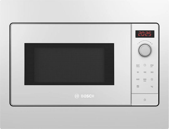 Bosch BFL523MW3 Εντοιχιζόμενος Φούρνος Μικροκυμάτων 20lt Λευκός