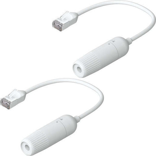 Ubiquiti F/UTP Cat.6a Καλώδιο Δικτύου Ethernet 0.15m Λευκό 2τμχ UACC-Cable-Extender-C6A