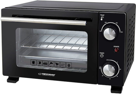 Esperanza Calzone EKO007N Ηλεκτρικό Φουρνάκι 10lt Χωρίς Εστίες Μαύρο