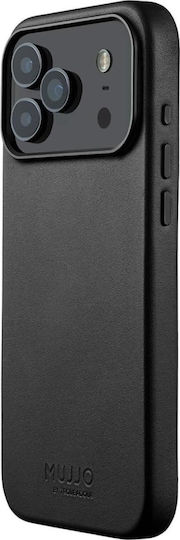 Mujjo Back Cover Δερμάτινο 1mm Μαύρο (iPhone 17 Pro Max)