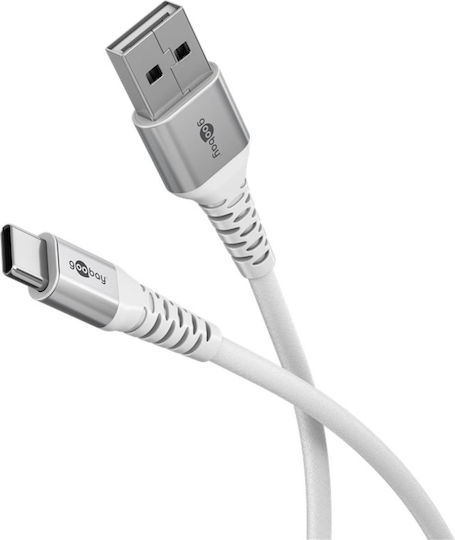 Goobay USB 2.0 Cable USB-C male - USB-A 60W Λευκό 2m (74531)