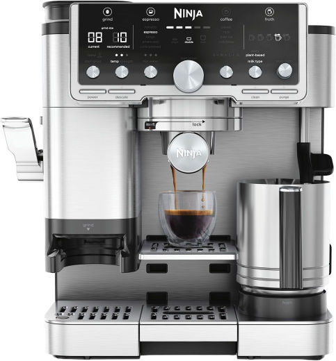 Ninja Luxe Cafe Pro Series Αυτόματη Μηχανή Espresso 1650W Πίεσης 15bar για Cappuccino με Μύλο Άλεσης Καφέ - Image 1