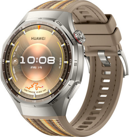 Huawei Watch GT 6 Pro Titanium 46mm Αδιάβροχο με Παλμογράφο (Brown Woven)