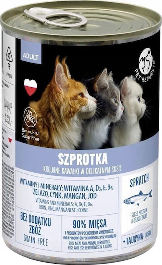 Pet Republic Υγρή Τροφή για Ενήλικες Γάτες σε Κονσέρβα 400gr
