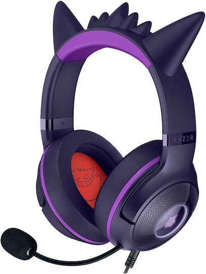 Razer Kraken Kitty V2 Over Ear Gaming Headset με σύνδεση USB Pokemon Gengar