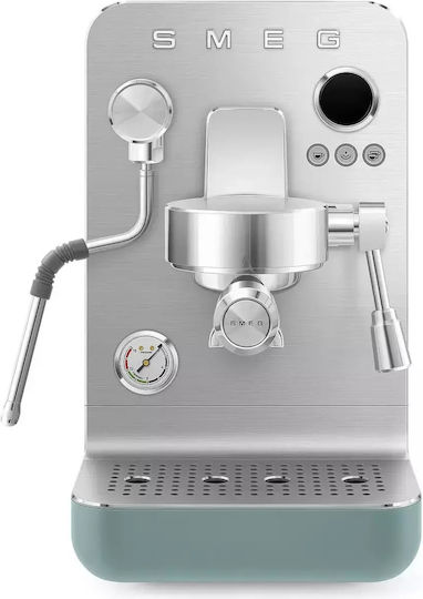 Smeg Μηχανή Espresso 1700W Πίεσης 15bar για Cappuccino Ασημί EMC02EGMEU