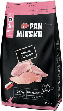 Pan Miesko Ξηρά Τροφή για Ανήλικες Γάτες με Κοτόπουλο / Κουνέλι 1.6kg