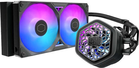 CoolerMaster MasterLiquid 240 Atmos II VRM Υδρόψυξη Επεξεργαστή Διπλού Ανεμιστήρα 120mm για Socket AM4/AM5/1700/1200/115x με ARGB Φωτισμό