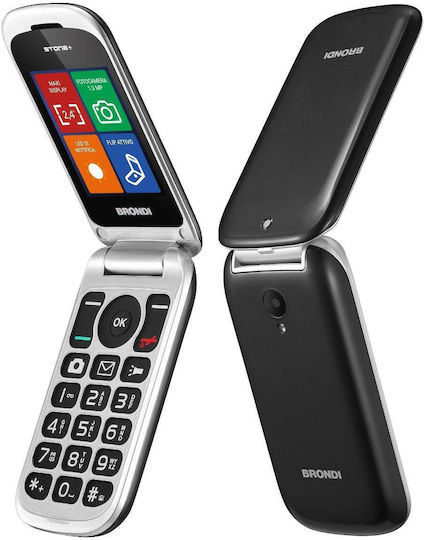 Brondi Stone+ Dual SIM Κινητό με Μεγάλα Κουμπιά Γκρι